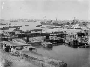 Harbour Prints: Port Alexandria in Alexandria, Egypt May 1921