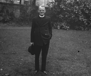 A portrait of Rev Chas Ed Curzon. Vicar of St Barnabas Kensington. 3 October 1928