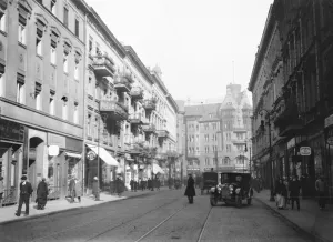 Posen, Poland. A street scene. 24 October 1921