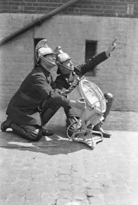 Lights Prints: Positioning the light Taken at London Fire Brigade Headquarters. 19 September 1932