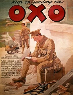 Uniform Collection: Poster advertising OXO from World War I (litho) by Frank Dadd (1851-1929)- Soldier