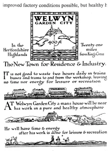 Advertising Prints: Poster promoting Welwyn Garden City : The New Town for Residence and Industry