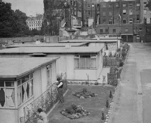 Exterior Prints: Pre Fabs in the West End. A number of prefabricated houses have been erected