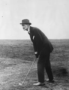 The Premier on Holiday Mr Ramsay MacDonald is spnding a golfing holiday with Lord Thomson