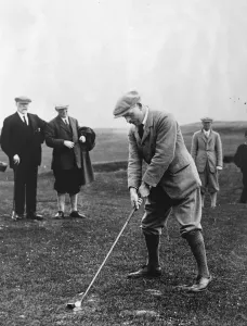The Premier on Holiday Mr Ramsay MacDonald is spnding a golfing holiday with Lord Thomson
