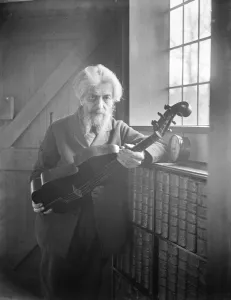 Preparing for Haslemere Festival of old chamber music. Famous family who make old