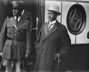 Head Of State Prints: President of Liberia, CDB King, arrives at Dover. 19 July 1927