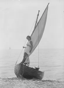 Young Woman Prints: A pretty holiday maker at Brighton. 1937