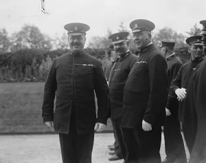 Prince Albert inspects Ns P C C officials Inspector G Evans, Victoria Cross