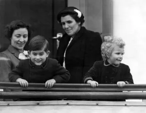 Prince Charles and Princess Anne today boarded the Royal yacht Britannia at Portsmouth