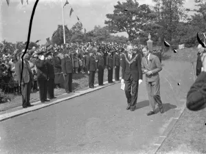 Prince George, the Duke of Kent (right), on his visit to the new nurse home