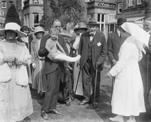 Nurses Prints: Prince Henry lays foundation stone of nurses home at Brockley Hill. 23 June 1923