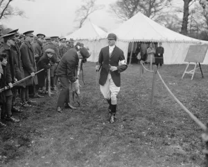 Prince Henry wins his race in 1st Cavalry Brigade point to point at Ashridge Farm