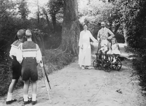Prince and Princesss Oscar of Prussia with their family. 17 July 1925