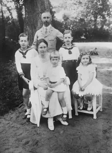 Prince and Princesss Oscar of Prussia with their family. 17 July 1925