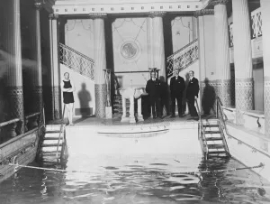 Water Prints: To take the Prince of Wales across the Atlantic. The magnificent swimming pool