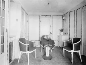 Prince of Wales to visit America, his suite on the Cunard Liner Berengaria