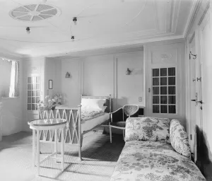Prince of Wales to visit America, his suite on the Cunard Liner Berengaria