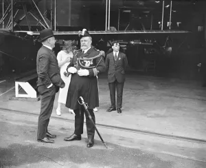 Prince Prints: The Prince of Wales visit to Southampton with Captain Cardona, chief of the Spanish