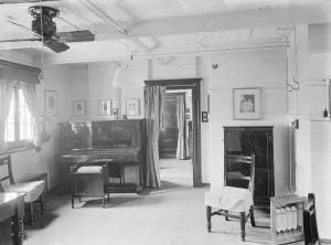 Prince of Waless tour. Royal apartments on HMS Repulse. A view in the Prince
