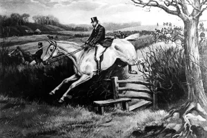British Prints: The Prince went at the top of the hunt King Edward VII, riding to hounds, 1897