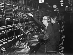 Smiling Prints: The Princeof Wales talks in Spanish with telephone operator. When the Prince of
