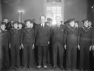 The Princes appeal for the British and Foreign Sailors Society. Admiral Sir Lionel Halsey
