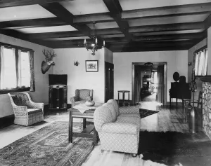 The Princes new living room on his ranch. This picture, which has just reached