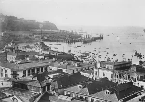 The Princes tour in Chile. Valparaiso, the City and harbour. 1 September 1925