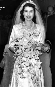 Marriage Prints: Princess Elizabeth leaving Westminster Abbey London after her wedding 1947