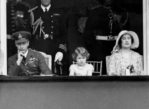Princess Elizabeth with her mother Queen Elizabeth and father King George VI visits