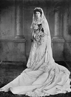 Images Dated 11th February 2005: Princess Gustavus Adolphus of Sweden on her wedding day. The new member of the House