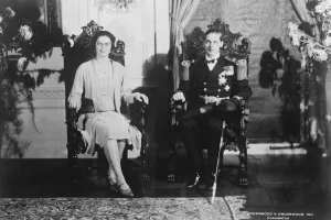 Princess Ileana and Prince Nicholas of Romania photographed at the Romanian legation