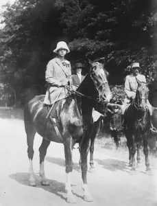 Princess Marie Jose of Belgium, out for a ride 30 July 1927