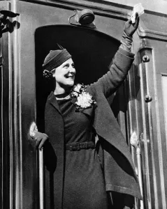 Princess Marina after she disembarked fro the cross-channel steamer: her royal highness