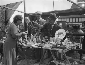 Princess Royal goes shopping at Caledonian market. The Princess Royal went shopping