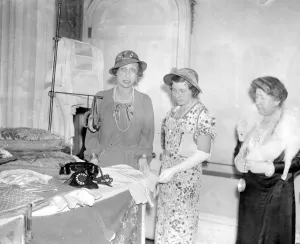 The princess royal (left) was a stall holder at the exibition and sale of officers