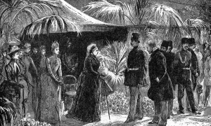 High Society Prints: Princess and Shah The comparatively small gardens of the Prince of Wales town