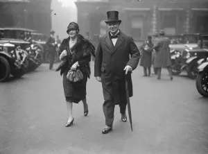 Private view day at the Royal Academy. Sir Hamar and Lady Greenwood. 30 April 1926