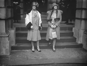 Private view day at the Royal Academy. Lady Walpole and her daughter. 30 August 1926