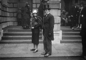 Private view day at the Royal Academy. Mr and Mrs Henry Ainley. 30 April 1926