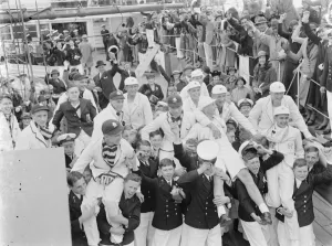 Prize Day on the HMS Worcester, the training ship of the Thames Nautical Training