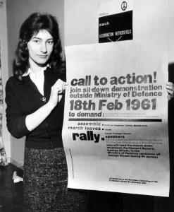 Protest call Miss Jenny James ( 18) of Dartford, Kent, will be one of the Nuclear