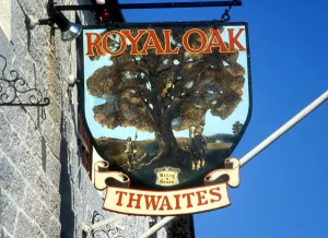Esoterica Prints: Pub sign for one of the Thwaites Houses, The Royal Oak
