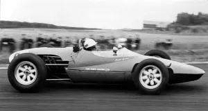 Motor Car Racing Prints: Puddle Jumper was a most appropriate name for a racing car during Karlskoga