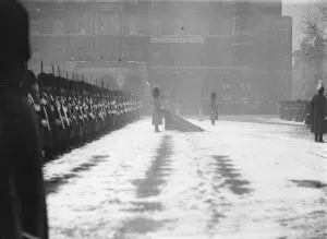 Queen Alexandras funeral at Westminster Abbey. The Guard of Honour of the brigade