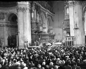 Service Prints: Queen Attends St Pauls Cathedral. From the pulpit in St Pauls Cathedral