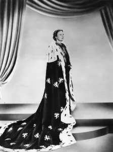 Queen Juliana, the new Queen of Holland, in regal attire at the Royal Palace in Amsterdam