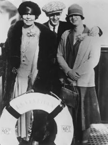 Queen Maria of Romania, with her son and daughter visit New York 26 October 1926