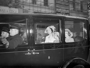Queen and Princesses leave to join Royal Yacht for holiday cruise. The queen